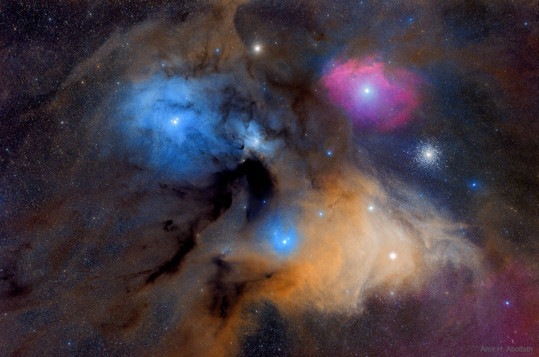 Rho Ophiuchi Yıldız Sisteminin Renkli Bulutları