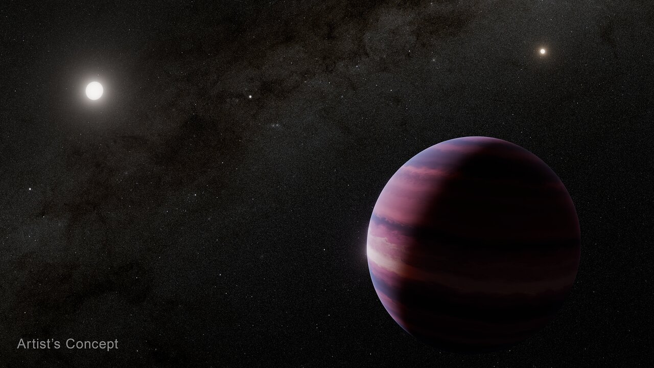 Alpha Centauri A ve Planet (sanatçının konsepti)